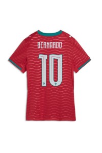 Portugali Bernardo Silva #10 Jalkapallovaatteet Naisten Kotipaita MM-kisat 2026 Lyhythihainen
